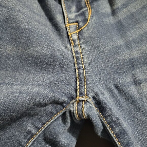 Aeropostale Women's Sz 2 Skinny Medium Wash Low Rise Distressed Blue Denim Jeans - Picture 5 of 8